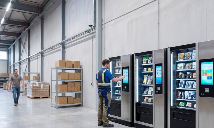 modern smart stores in a large warehouse facility